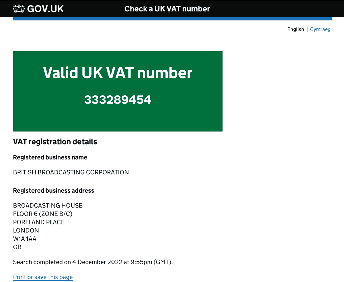 UK.GOV verification Great Britain result
